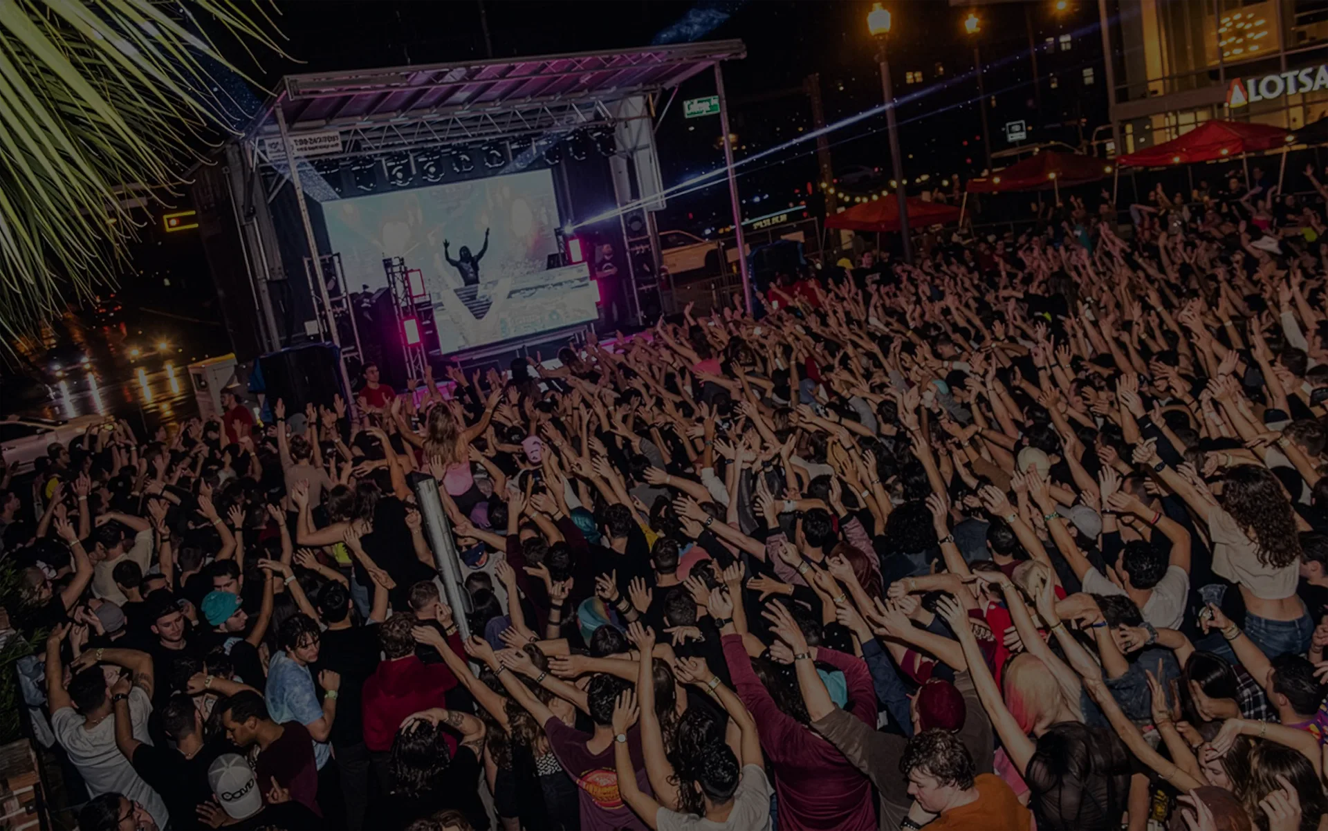 BASSBOSS crowd at an outdoor event