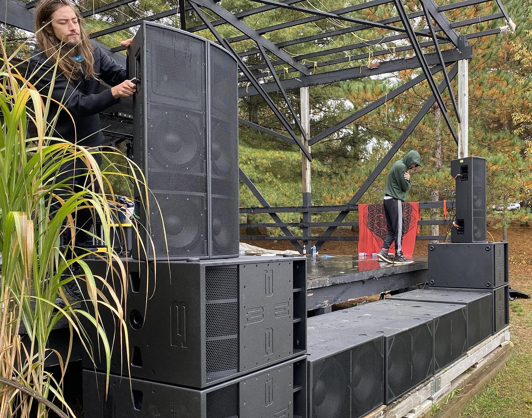 Varios sistemas VS21-MK3 en un evento al aire libre
