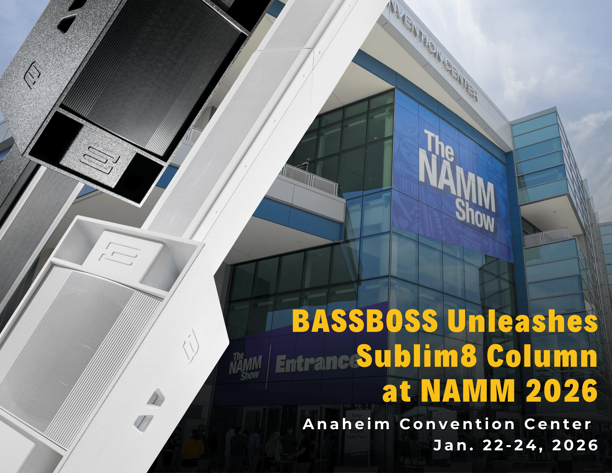 BASSBOSS Unleashes All-New Sublim8 Column Loudspeaker at NAMM 2026
